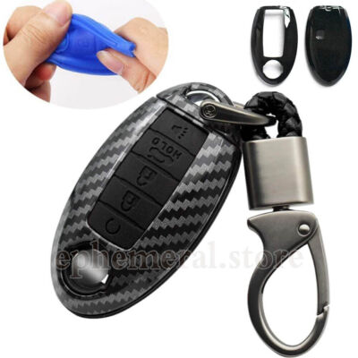 Estuche De Llavero De Control Remoto Protector Funda con textura de fibra de car