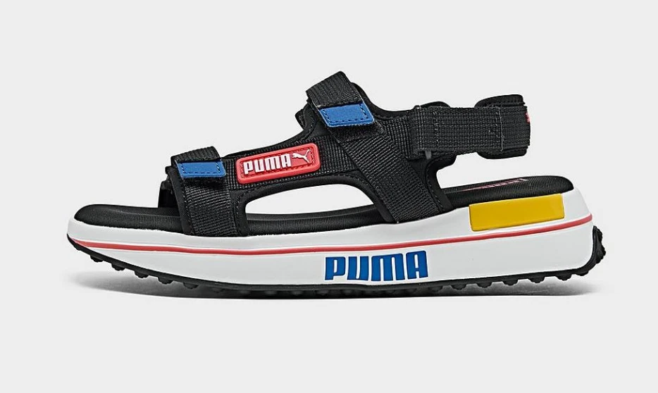 PUMA FUTURE RIDER GAME ON SANDALI Superior Comfort & Style Multi Cinturino Nero NUOVO