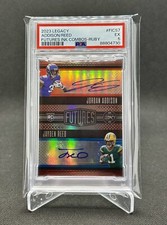 2023 Legacy Jordan Addison Jayden Reed Futures Ink Combos Ruby #50/50 #FICS7 PSA
