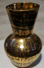 Stangl Art Pottery Vase  Black & Gold Glaze