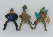 Medieval Knights Lot of 3 horse rider Figures ottoman rider gold knights vintage