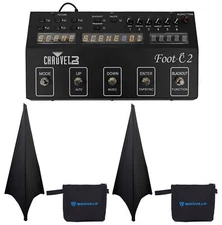 Chauvet DJ Foot C-2 36-Channel DMX Foot Controller w/MIDI+LCD Display+(2) Scrims