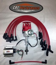 Ford 351w Electronic Small Cap Hei Distributor Red 60k Coil 8mm Hp Wires
