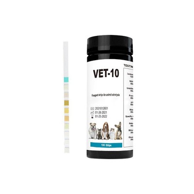 Pet Urine Test Strips 10 Parameter Reagent for Dog Cat Health Detect Leukocyte