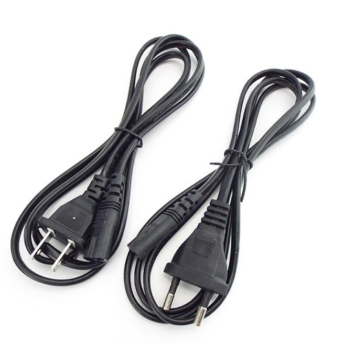 2ft AC Power adapter extension Cable Wire electrical Cord 2-Prong Lead connecter - Picture 2 of 8