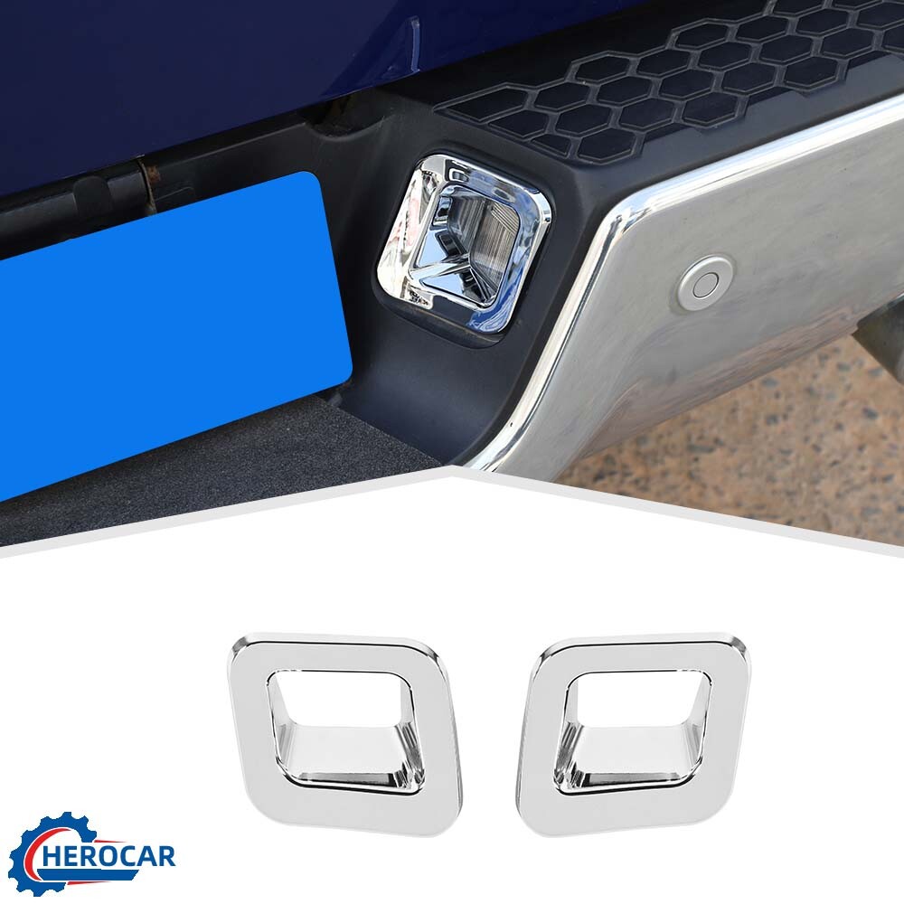 Chrome Rear License Plate Light Lamp Trim Accessories For Dodge Ram 1500 2010-17