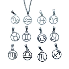 USA Seller Zodiac Sign Zinc Alloy Cute Necklace Pendant Jewelry NEW