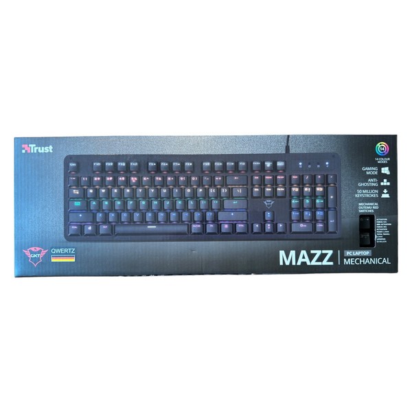 Trust Gaming Mechanische Tastatur Gxt 863 Mazz Deutsches Qwertz Keyboard Usb Neu-image