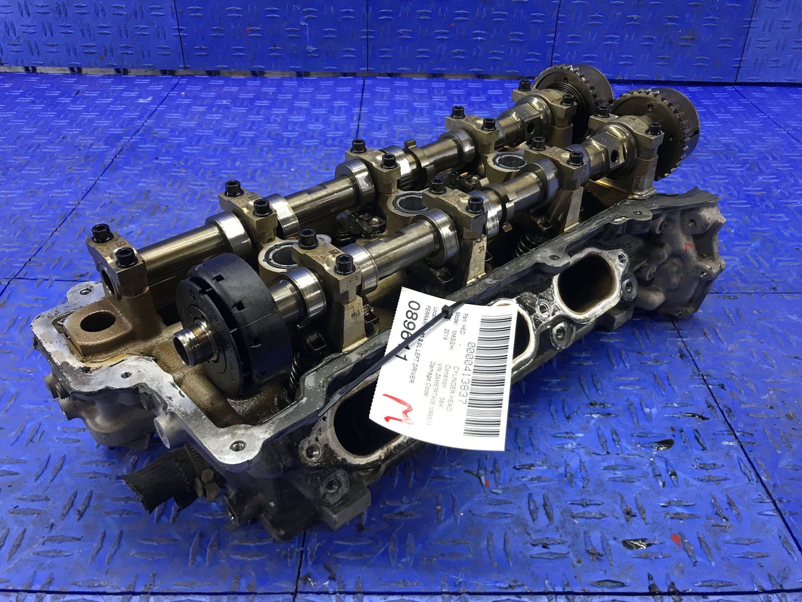 2014-2017 MASERATI GHBILI FERRARI F160 3.0L LEFT DRIVER CYLINDER HEAD *58K MILES