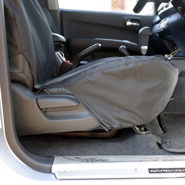 FUNDAS ASIENTO DELANTERAS MITSUBISHI L200 2015 A MEDIDA E IMPERMEABLES NEGRAS 151 Foto 4 de 4