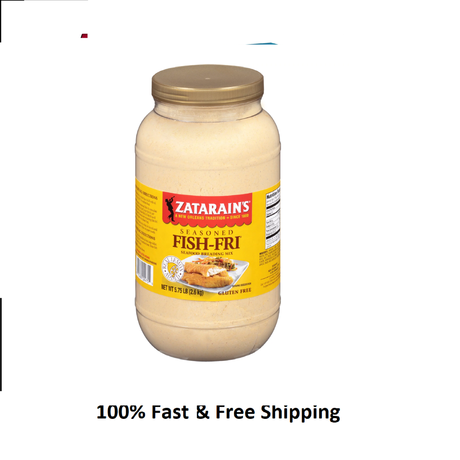 Zatarain's Seasoned Fish Fri Seafood Breading Mix 5.75 lb for sale