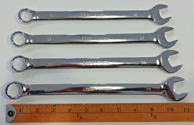 #ad Craftsman 4 PC LARGE METRIC Long Profile Combination Wrench Set 16 17 18 19mm $55.55