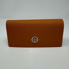 Tory Burch Sunglasses Case Orange Faux Leather Soft Case