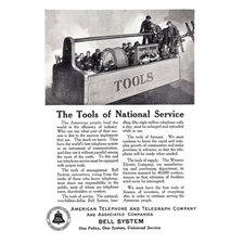 1925 Bell System: The Tools of National Service Vintage Print Ad
