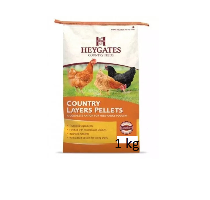 Heygates Country Feeds Poultry Layers Pellets Free Range Calcium & Vitamins 1kg
