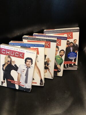 Chuck: The Complete Seasons 1-5 DVD, 2012, 23-Disc Set 1 2 3 4 5