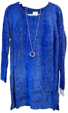 NWT Lularoe XL Solid Royal Blue Lauren Soft Chenille Sweater Dress
