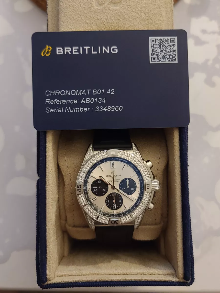 Breitling Chronomat b01 42 Diamondwork AB0134 AB0134721G1S1 eBay