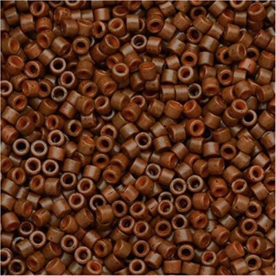 Miyuki Delica Sead Beads Size 11/0 7.2 Grams, Matte Opaque Sienna DB794