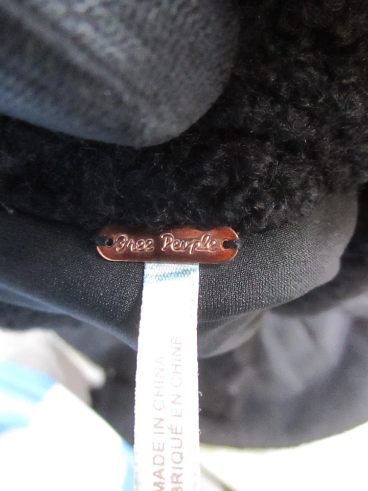 Free People Pea Coat Womens Xs Black Wool Blend - Image 3 of 4