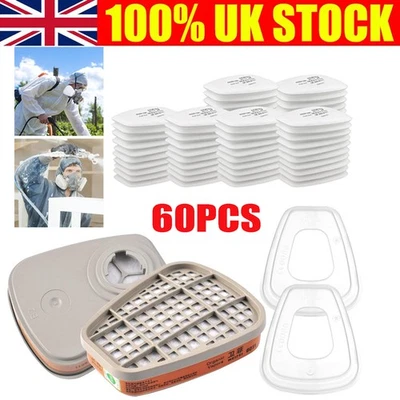 Respirator Paint Spraying Face Gas Mask Replace Fitting For 3M 6800 6200 7502 UK