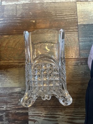 Victorian Footed Pressed GLASS  SPOON HOLDER ANTIQUE