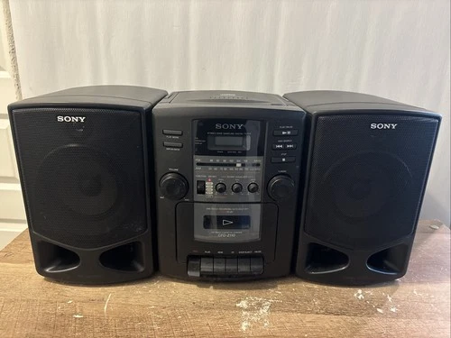 Sony CFD-Z110 Portable Stereo Boombox CD Cassette AM/FM AUX Tested READ.!
