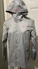 Under Armour STORM Size S Womens Full Zip Stand Collar Pocket Windbreaker 683