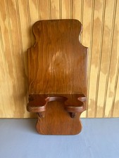 Vintage Solid Wood Wall Oil Kerosene Lamp Hol...