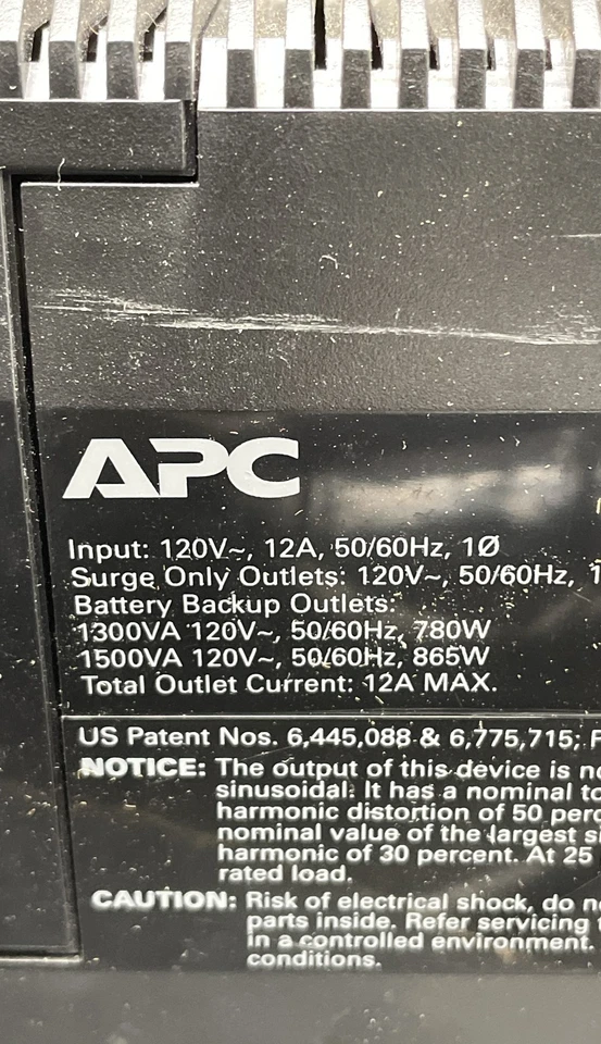 APC Back-UPS Pro 1500VA 865W Battery Backup Uninterruptible Power Supply - Image 4 of 4