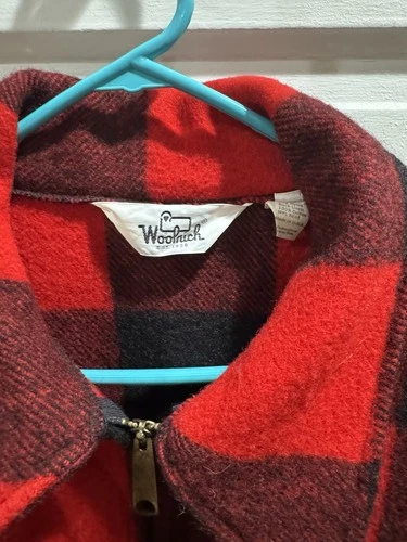 Vintage Woolrich  Mackinaw Jacket Buffalo Plaid Wool Hunting Coat USA Size  XL image 3