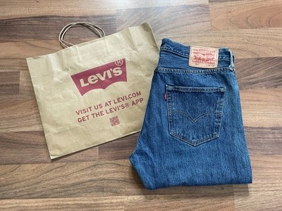 LEVIS 501 Herren Jeans 34 / 32 Blau  w. Neu W34 L32 Hose STRAUSS NP: 99,95 