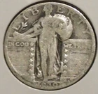 Silver Quarter - Standing Liberty - 1930 (Rev rim ding) [733]