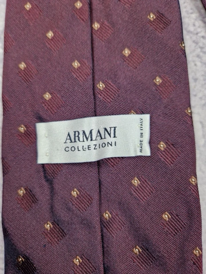 Corbata vintage para hombre Armani Collezioni de lujo Y2K clásica seda Italia Foto 4 de 4