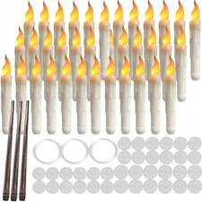 36PCS LED Flameless Taper Candles Lights Flickering Battery Operated Party Decor