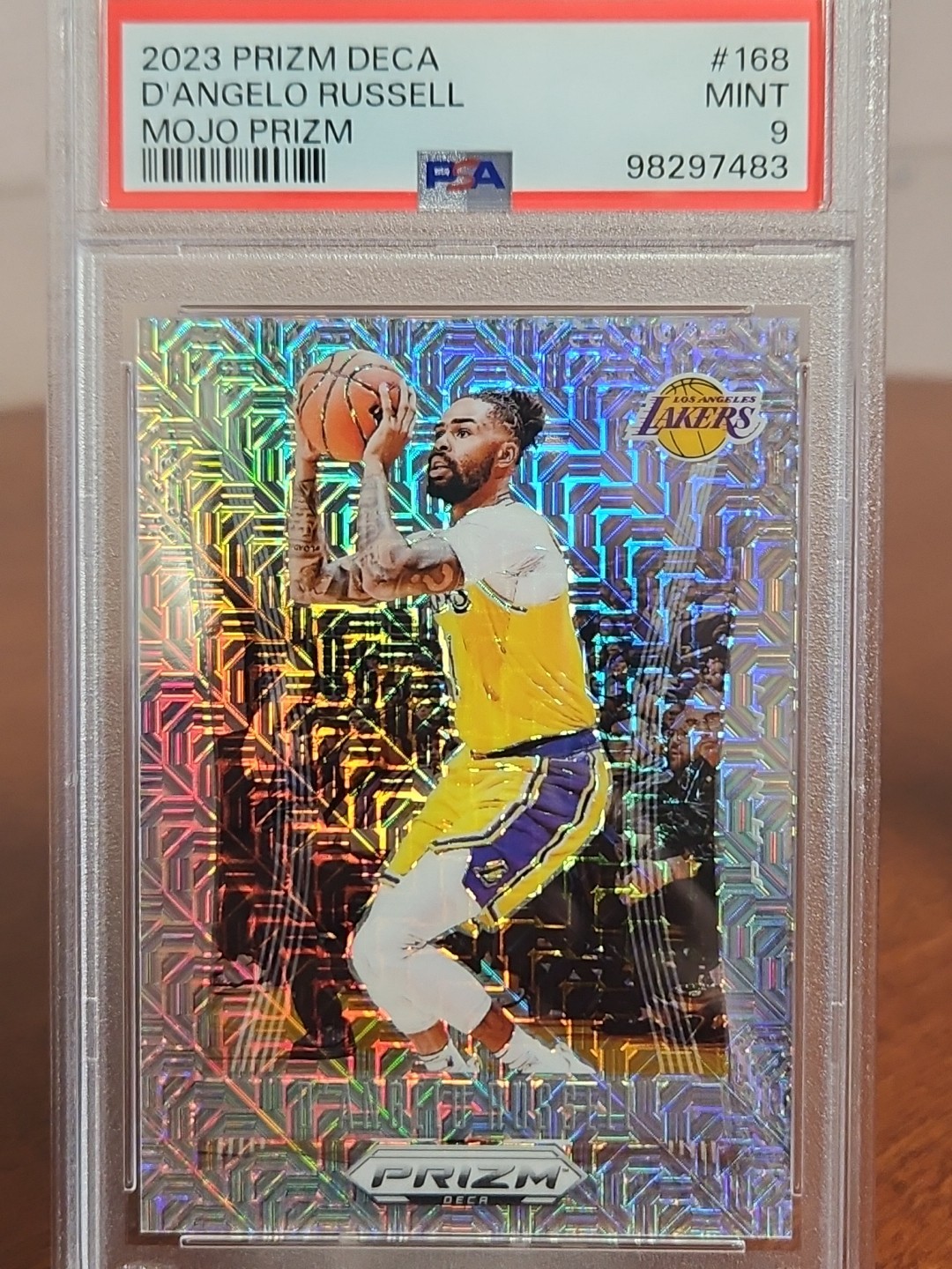 2023 Prizm Deca Mojo Prizm D'Angelo Russell #17/25! PSA 9! Pop 1