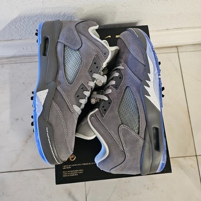 Size 8.5 - Air Jordan 5 Golf Low Wolf Grey | eBay