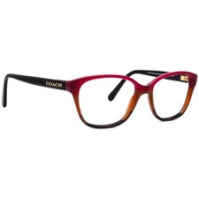 Coach Eyeglasses HC 6103 5445 Aubgn Cognac Varsity Stripe Frame 54 16 140
