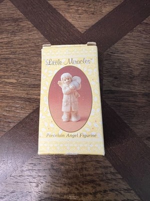 Russ Little Miracles Porcelain Angel Figurine Flute #35746 - Small Figurine
