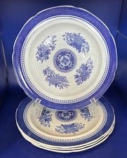 4 Copeland Spode Blue Fitzhugh 10 1/4” Dinner Plates