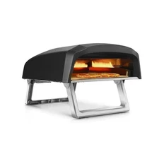 NutriChef Portable Outdoor Pizza Oven - Gas Fired, Fire & Stone Outdoor Oven