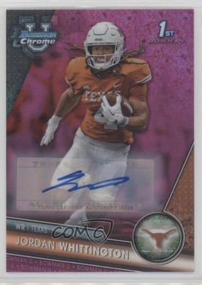 2023 Bowman U Chrome Fuchsia Mini-Diamond Refractor Jordan Whittington Auto 3hd