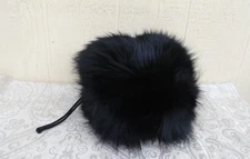 Vintage Black Fox Fur Hand Warmer
