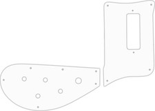 WD Custom Pickguard For Rickenbacker 4003 Bass #04R White/Red/White