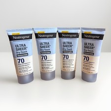 4x Neutrogena Ultra Sheer Dry-Touch SPF 70 Sunscreen Lotion 3oz Exp 2028
