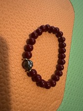 Handcrafted Red Beaded Stretch Bracelet