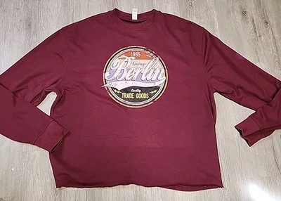 Retro Berlin 1965 Trade Goods Logo Purple Long Sleeve Sweatshirt Mens XL