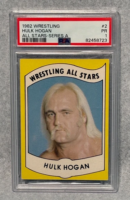 1982 Wrestling All Stars HULK HOGAN Rookie Card #2 In The Set PSA 1 Brother RC