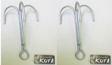 KUFA Galvanized steel Grappling hook (5"x8"H) Wire ø1/4" (GP-3)