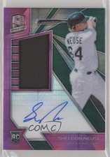 2020 Panini Chronicles Spectra Neon Pink Prizm 28/49 Sheldon Neuse #126 Auto on6